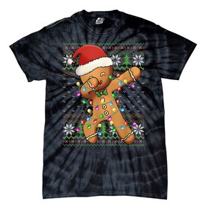 Dabbing Gingerbread Santa Christmas Boy  Xmas Cookie Tie-Dye T-Shirt