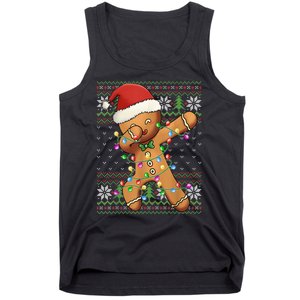 Dabbing Gingerbread Santa Christmas Boy  Xmas Cookie Tank Top