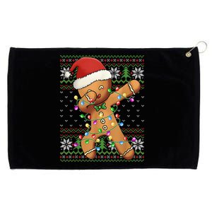 Dabbing Gingerbread Santa Christmas Boy  Xmas Cookie Grommeted Golf Towel