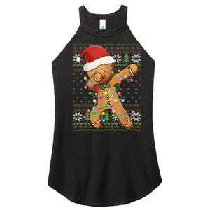 Dabbing Gingerbread Santa Christmas Boy  Xmas Cookie Women's Perfect Tri Rocker Tank