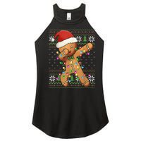 Dabbing Gingerbread Santa Christmas Boy  Xmas Cookie Women's Perfect Tri Rocker Tank