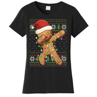 Dabbing Gingerbread Santa Christmas Boy  Xmas Cookie Women's T-Shirt