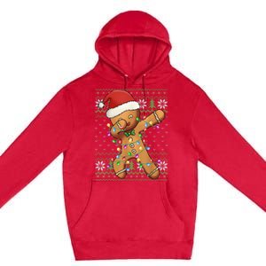 Dabbing Gingerbread Santa Christmas Boy  Xmas Cookie Premium Pullover Hoodie