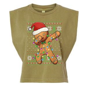 Dabbing Gingerbread Santa Christmas Boy  Xmas Cookie Garment-Dyed Women's Muscle Tee