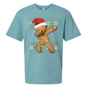 Dabbing Gingerbread Santa Christmas Boy  Xmas Cookie Sueded Cloud Jersey T-Shirt