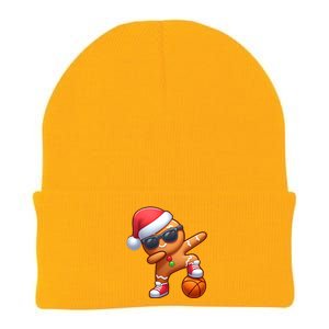 Dabbing Gingerbread Santa Christmas Basketball Xmas Gift Knit Cap Winter Beanie