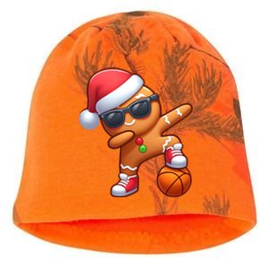 Dabbing Gingerbread Santa Christmas Basketball Xmas Gift Kati - Camo Knit Beanie