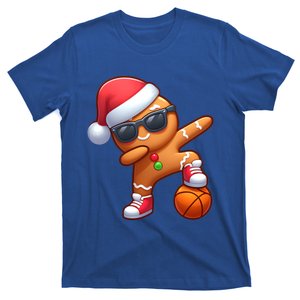 Dabbing Gingerbread Santa Christmas Basketball Xmas Gift T-Shirt