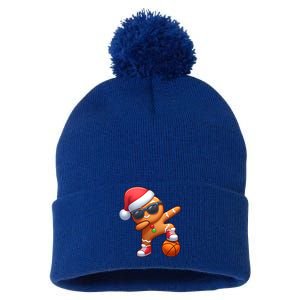 Dabbing Gingerbread Santa Christmas Basketball Xmas Gift Pom Pom 12in Knit Beanie