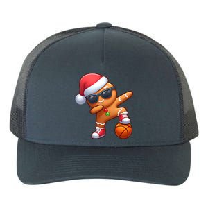 Dabbing Gingerbread Santa Christmas Basketball Xmas Gift Yupoong Adult 5-Panel Trucker Hat