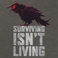 Days Gone Surving Isnt Living Corw Quote Big Chest Logo Cotton Canvas Backpack