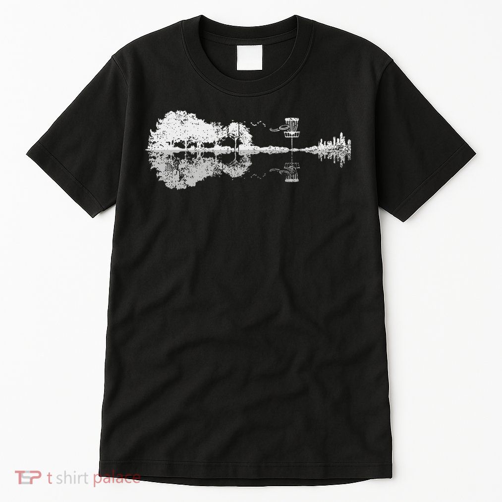 Disc Golf Sunset Guitar Guitarist Player Golfing Golfer Tall T-Shirt
