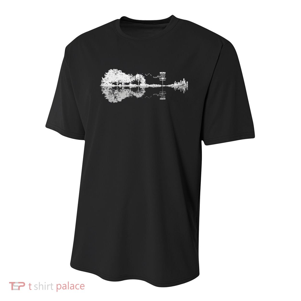 Disc Golf Sunset Guitar Guitarist Player Golfing Golfer Youth Performance Sprint T-Shirt