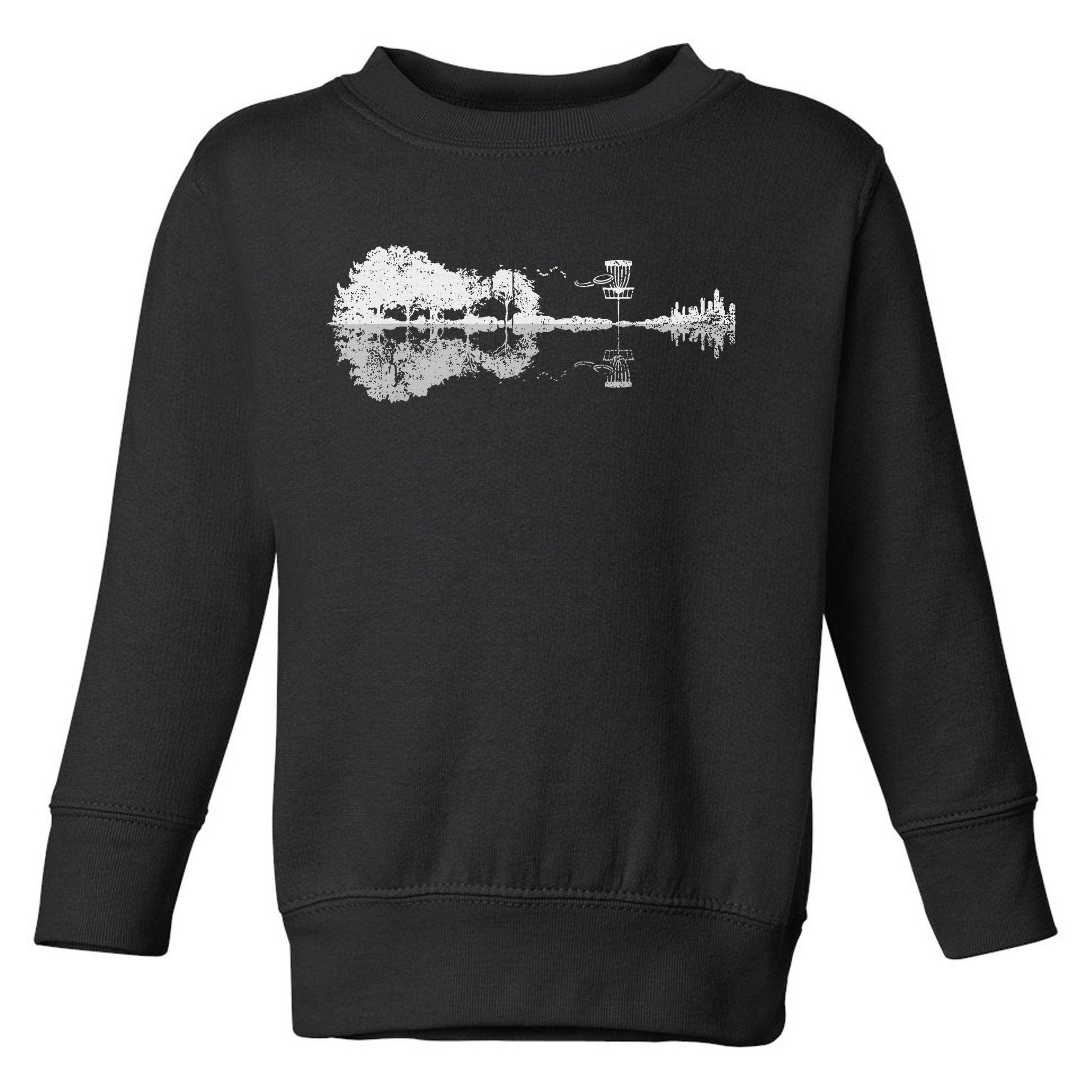 Disc Golf Sunset Guitar Guitarist Player Golfing Golfer Toddler Sweatshirt