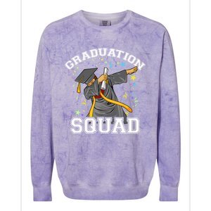 Dabbing Graduation Squad Family Matching Graduate Outfits Gift Colorblast Crewneck Sweatshirt