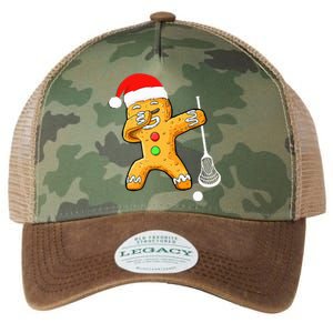 Dabbing Gingerbread Santa Lacrosse Christmas Xmas Legacy Tie Dye Trucker Hat