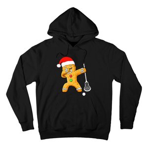 Dabbing Gingerbread Santa Lacrosse Christmas Xmas Hoodie