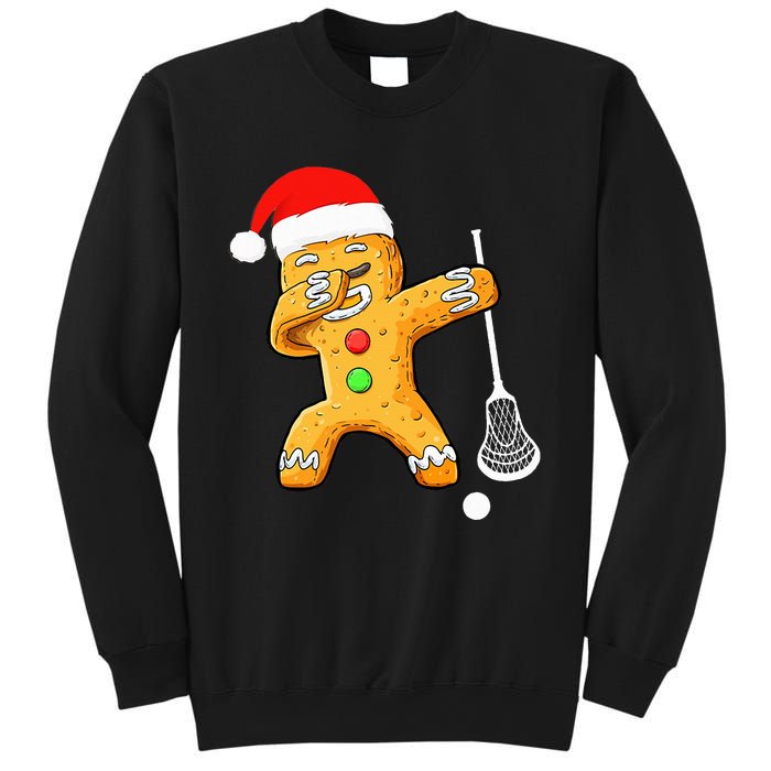 Dabbing Gingerbread Santa Lacrosse Christmas Xmas Sweatshirt