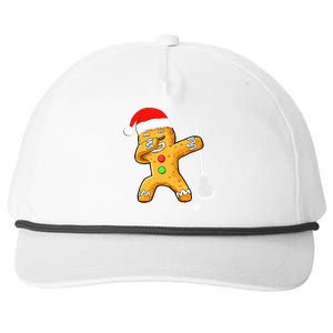 Dabbing Gingerbread Santa Lacrosse Christmas Xmas Snapback Five-Panel Rope Hat