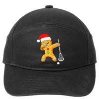 Dabbing Gingerbread Santa Lacrosse Christmas Xmas 7-Panel Snapback Hat