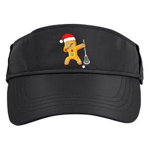 Dabbing Gingerbread Santa Lacrosse Christmas Xmas Adult Drive Performance Visor