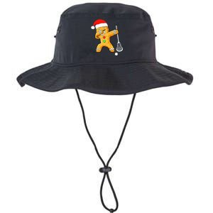 Dabbing Gingerbread Santa Lacrosse Christmas Xmas Legacy Cool Fit Booney Bucket Hat