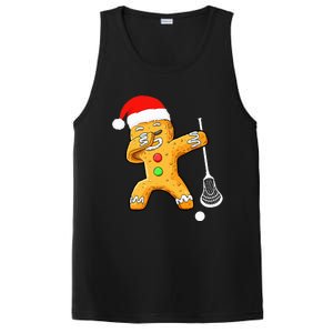 Dabbing Gingerbread Santa Lacrosse Christmas Xmas PosiCharge Competitor Tank