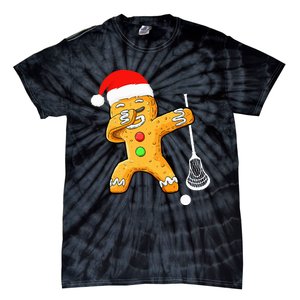 Dabbing Gingerbread Santa Lacrosse Christmas Xmas Tie-Dye T-Shirt