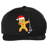 Dabbing Gingerbread Santa Lacrosse Christmas Xmas Wool Snapback Cap