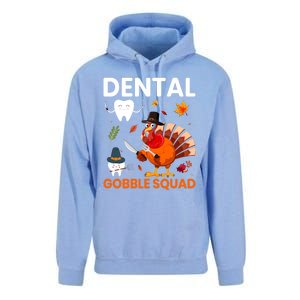 Dental Gobble Squad Thanksgiving Turkey Funny Dentist Great Gift Unisex Surf Hoodie