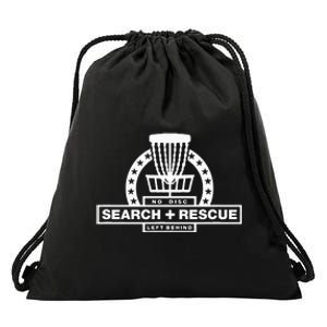 Disc Golf Search and Rescue Disc Golf Gift Funny Disc Golf Drawstring Bag