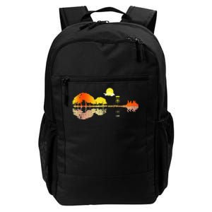 Disc Golf Sunset Guitar Guitarist Player Golfing Golfer Gift Daily Commute Backpack