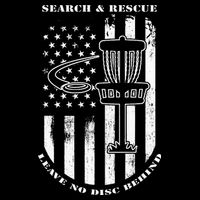 Disc Golf Search & Rescue Leave No Disc Behind White Flag Women's V-Neck T-Shirt