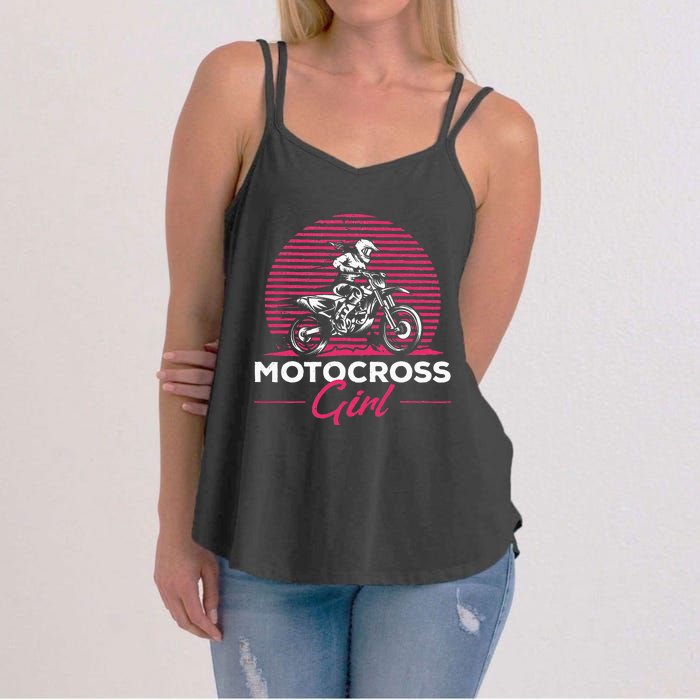 Dirtbike Girl Supercross Girl Enduro Off Road Motocross Girl Women's Strappy Tank