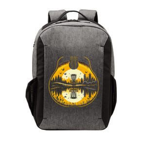 Disc Golf Sunset Guitar Shadow Guitarist Golfing Frisbee Dad Vector Backpack