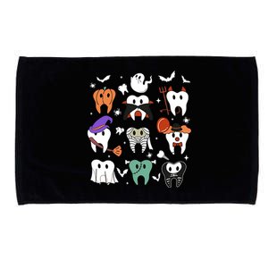 Dentist Ghost Spooky Halloween Dental Hygienist Assistant Gift Microfiber Hand Towel