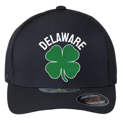 Delaware Gift St Patricks Day Shamrock Irish Gift Flexfit Unipanel Trucker Cap