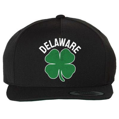 Delaware Gift St Patricks Day Shamrock Irish Gift Wool Snapback Cap