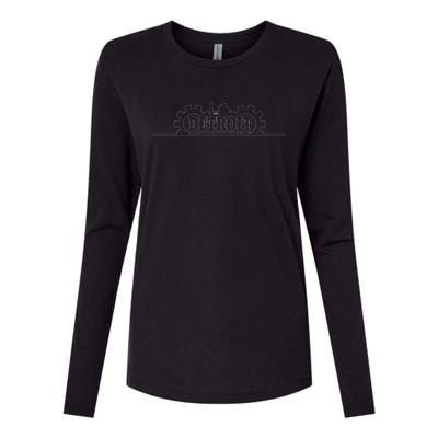 Detroit Gears Skyline Womens Cotton Relaxed Long Sleeve T-Shirt