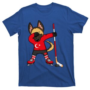 Dabbing Ger Shepherd Turkey Ice Hockey Fans Winter Sports Gift T-Shirt