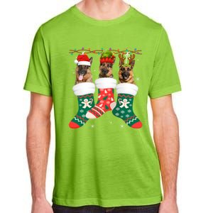 Dog Ger Shepherd Christmas Socks Funny Xmas Pajama Puppy Cool Gift Adult ChromaSoft Performance T-Shirt