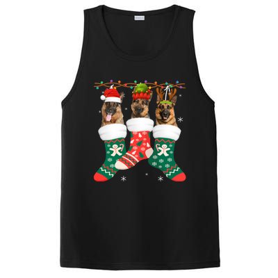 Dog Ger Shepherd Christmas Socks Funny Xmas Pajama Puppy Cool Gift PosiCharge Competitor Tank