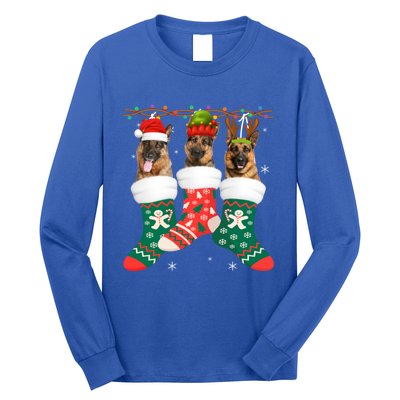 Dog Ger Shepherd Christmas Socks Funny Xmas Pajama Puppy Cool Gift Long Sleeve Shirt