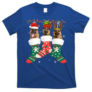 Dog Ger Shepherd Christmas Socks Funny Xmas Pajama Puppy Cool Gift T-Shirt