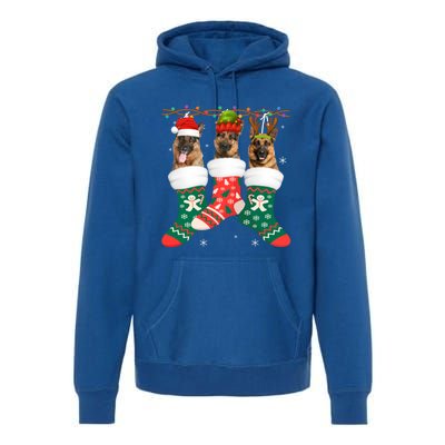 Dog Ger Shepherd Christmas Socks Funny Xmas Pajama Puppy Cool Gift Premium Hoodie