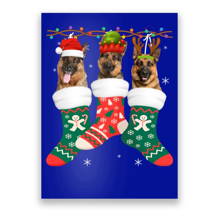 Dog Ger Shepherd Christmas Socks Funny Xmas Pajama Puppy Cool Gift Poster