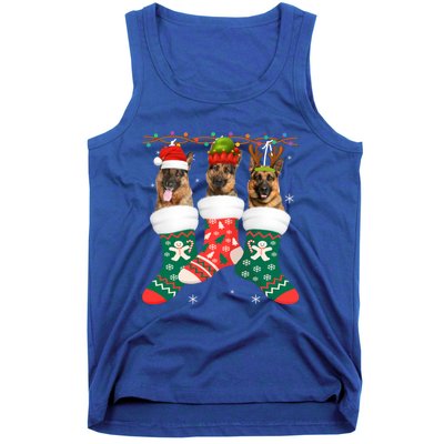 Dog Ger Shepherd Christmas Socks Funny Xmas Pajama Puppy Cool Gift Tank Top