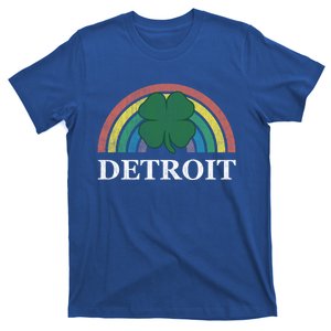 Detroit Gift St Patrick's Day Shamrock Rainbow Irish Lucky Funny Gift T-Shirt