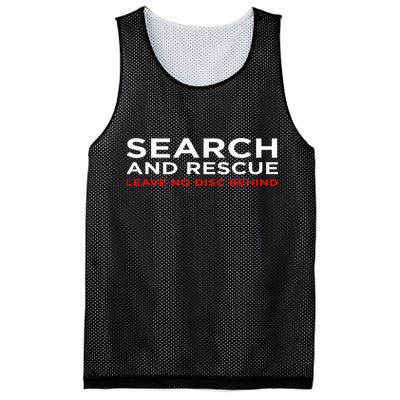 Disc Golf Search Rescue Leave No Disc Behind Mesh Reversible Basketball Jersey Tank