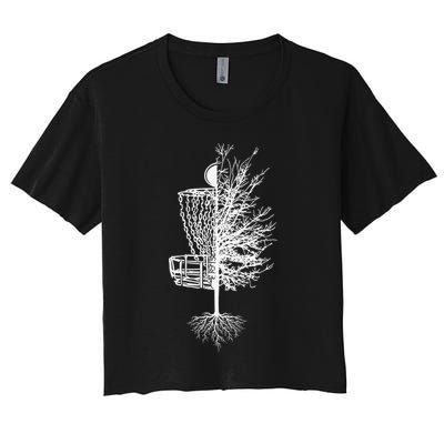 Disc Golf Shirt Basket Tree Frisbee Golf Colorful Women's Crop Top Tee